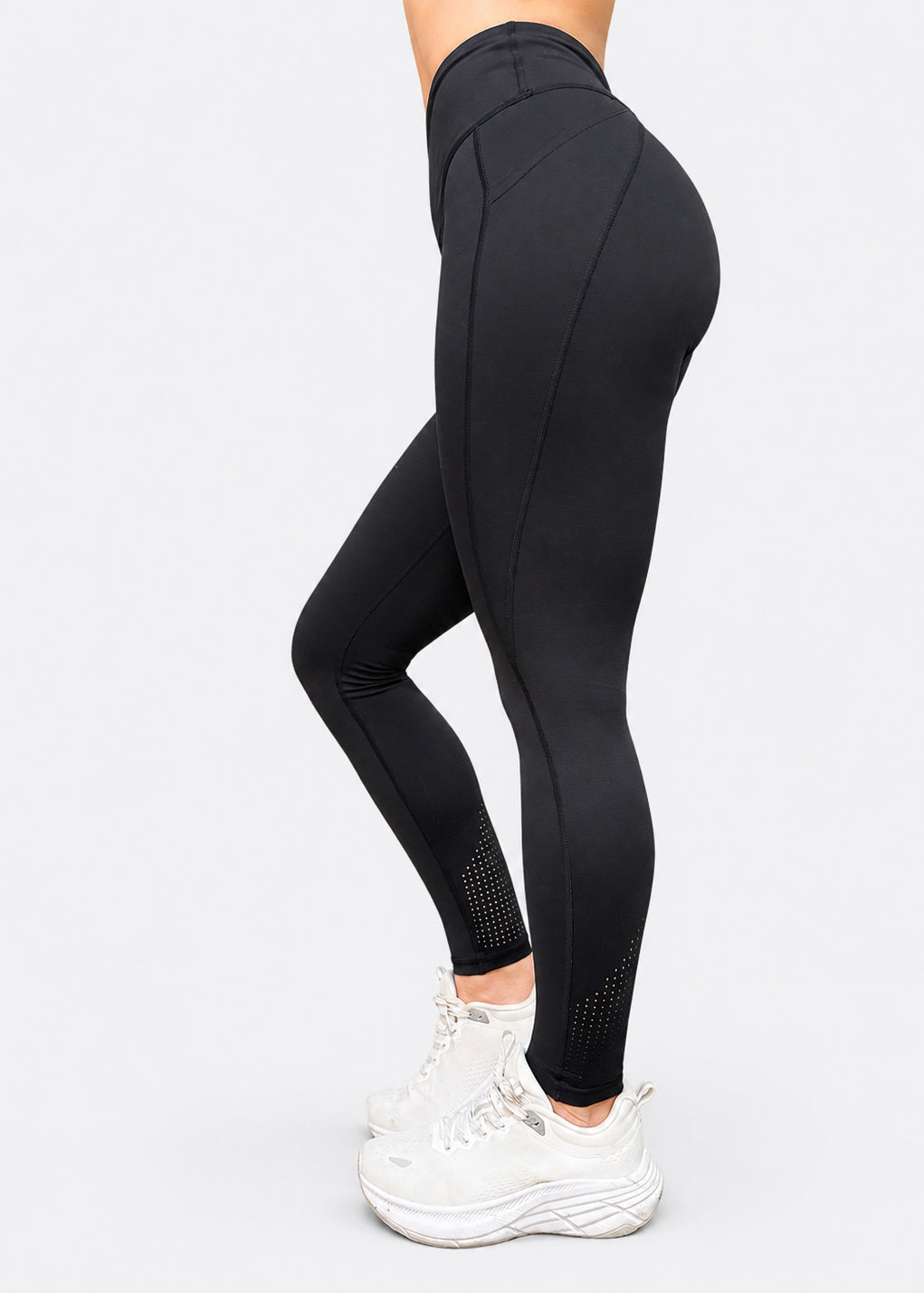 Empowered V4 Leggings With Pockets & Laser Cut outs | Black