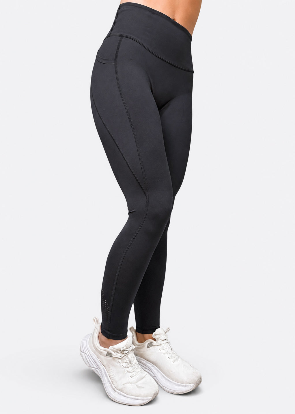 Empowered V4 Leggings With Pockets & Laser Cut outs | Black