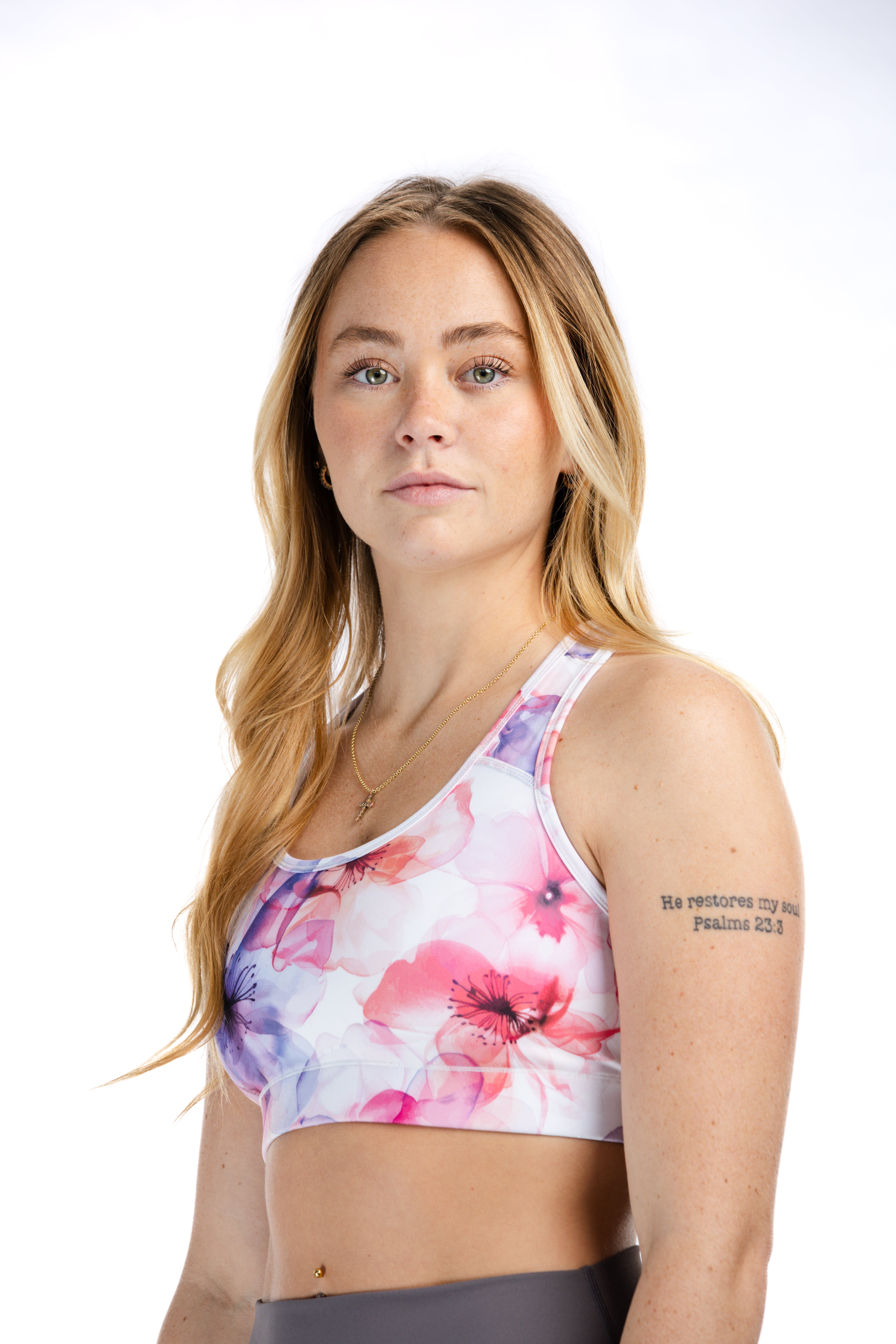Empowered Sports Bra | Magenta Floral