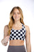 Empowered Sports Bra | Black Checkered