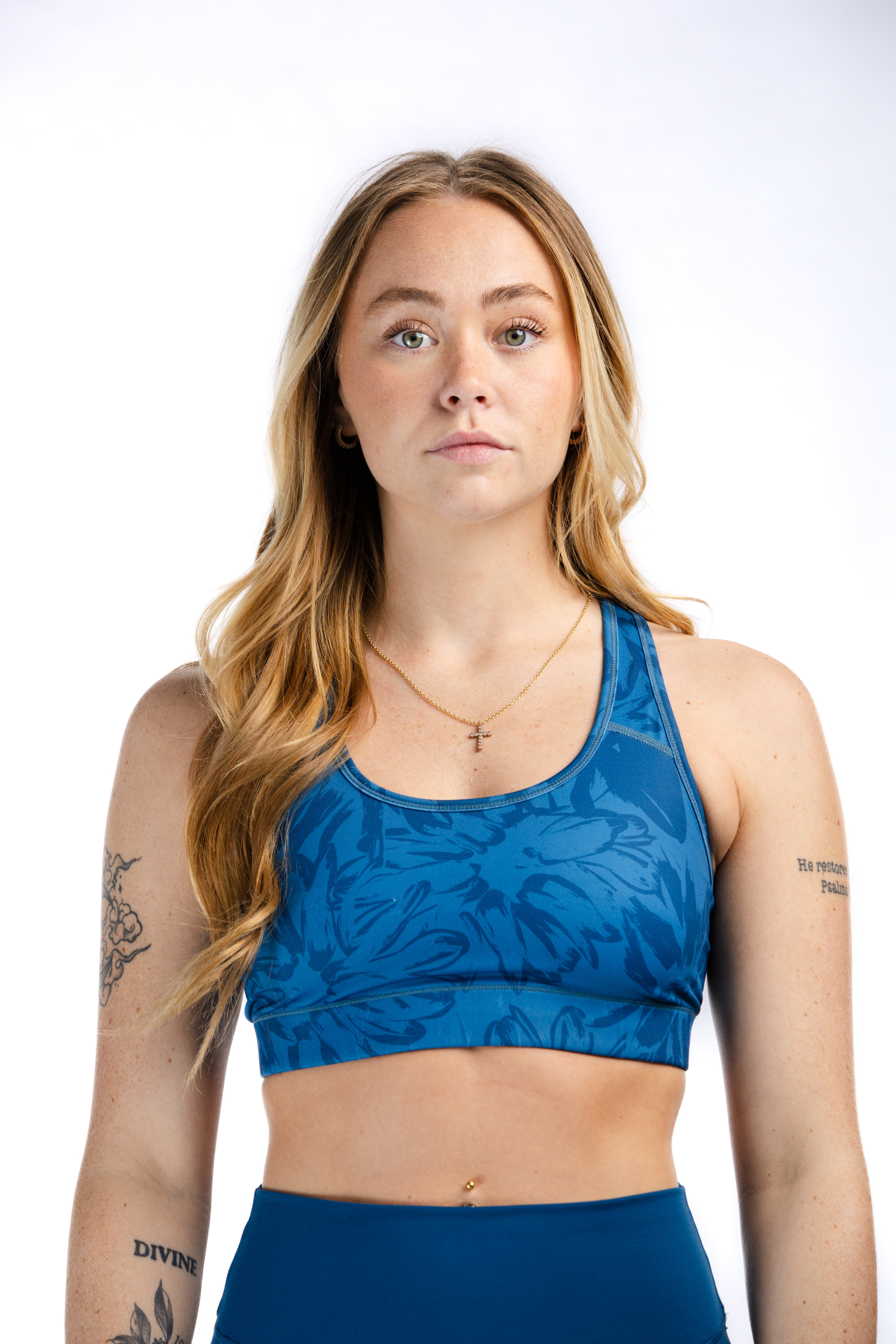 Empowered Sports Bra | Blue Floral