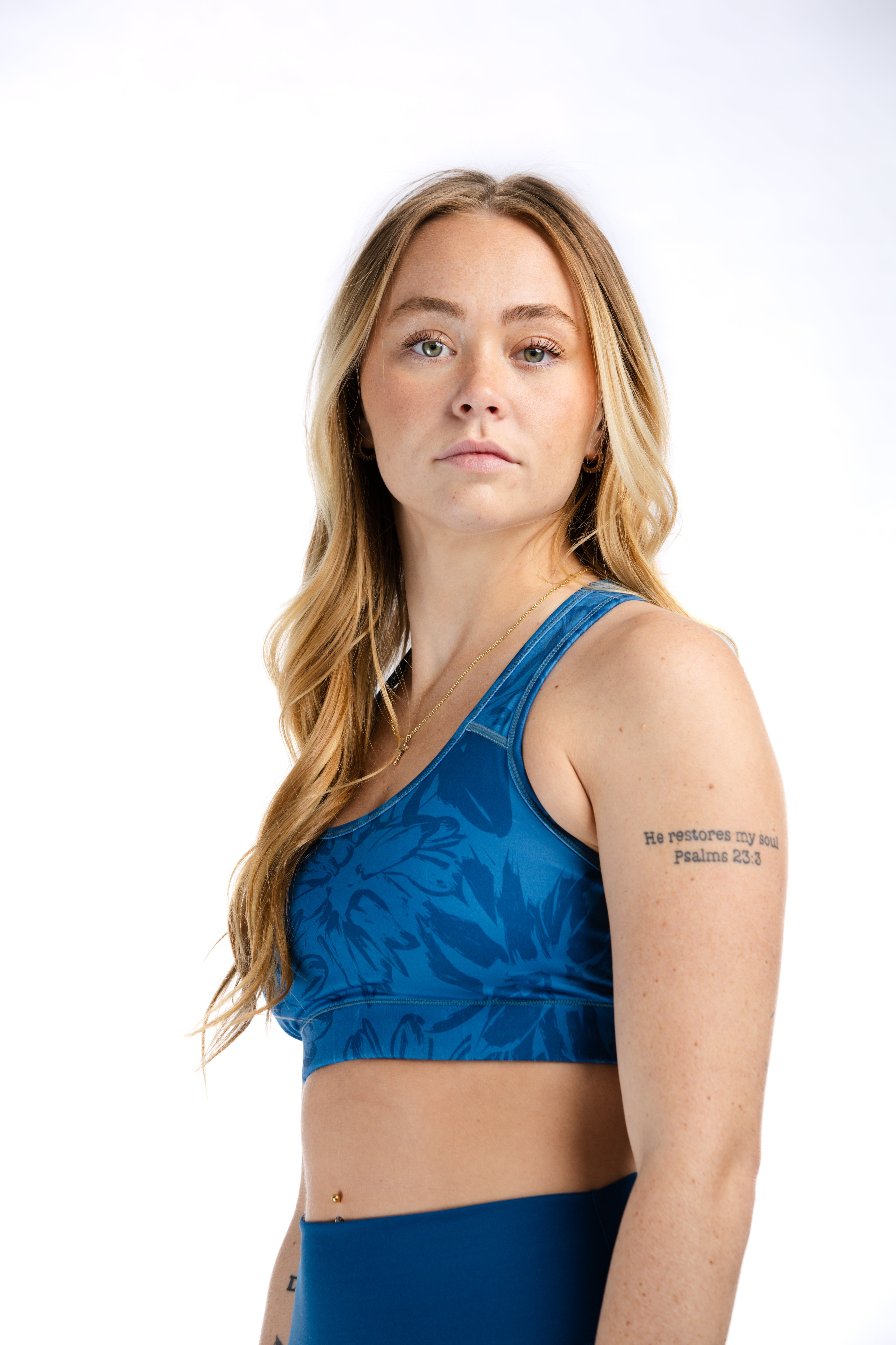 Empowered Sports Bra | Blue Floral