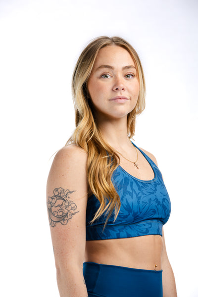 Empowered Sports Bra | Blue Floral