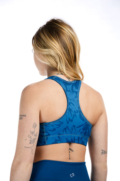 Empowered Sports Bra | Blue Floral