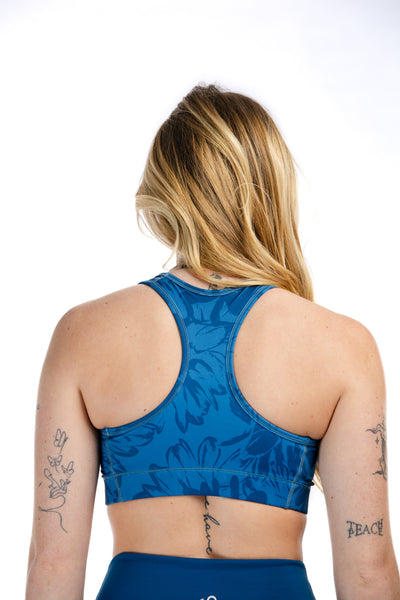 Empowered Sports Bra | Blue Floral