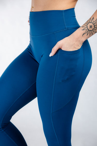 Empowered Leggings With Pockets | Deep Blue