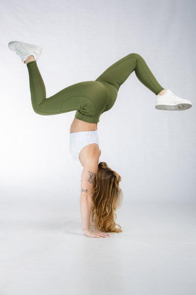 Empowered Leggings With Pockets | Military Green