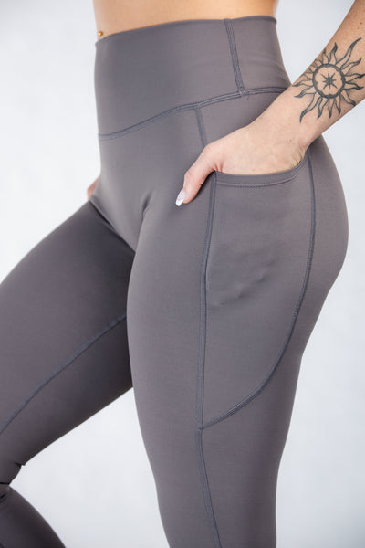 Empowered Leggings With Pockets | Charcoal Grey
