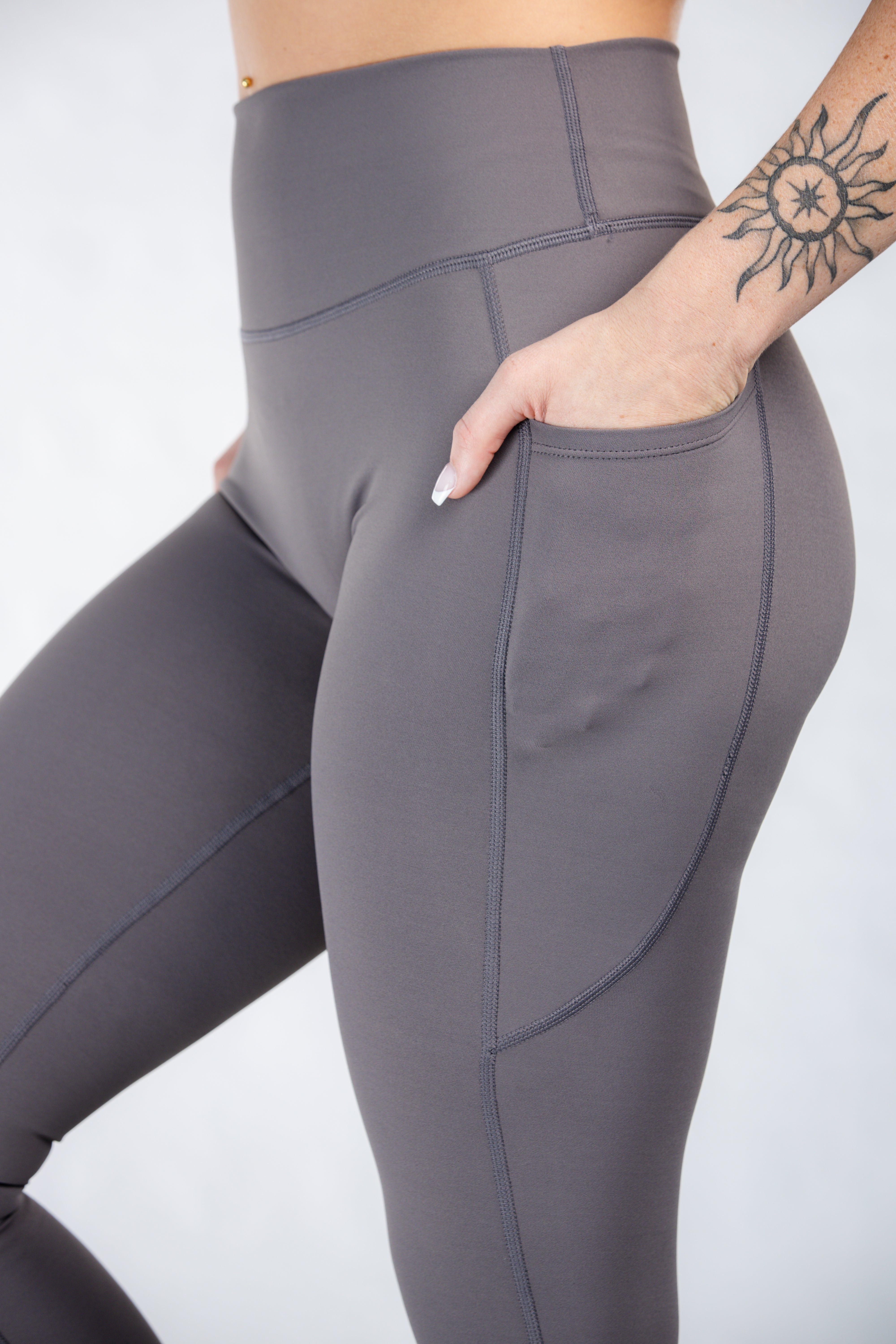 Empowered Leggings With Pockets | Charcoal Grey