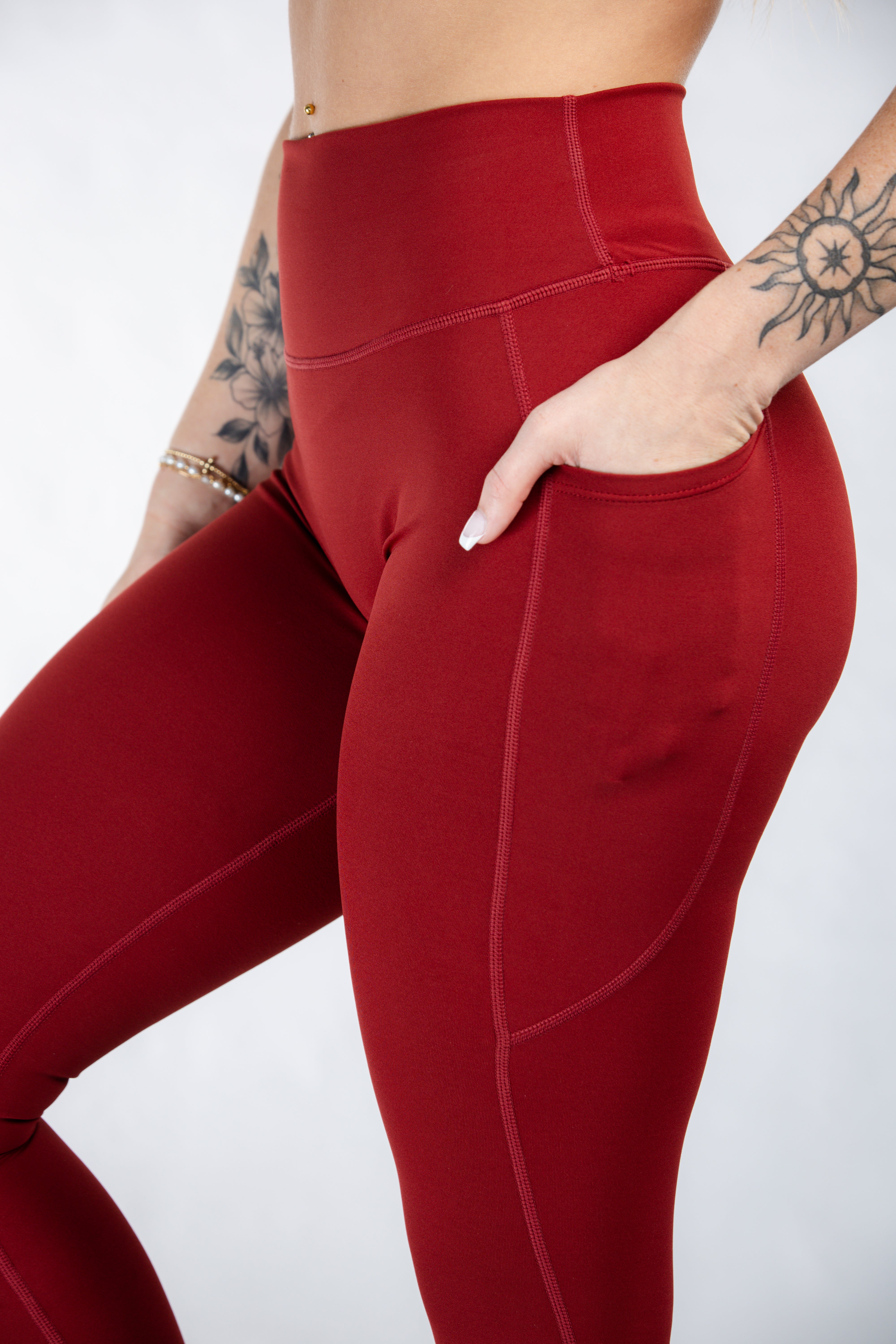 Empowered Leggings With Pockets | Merlot