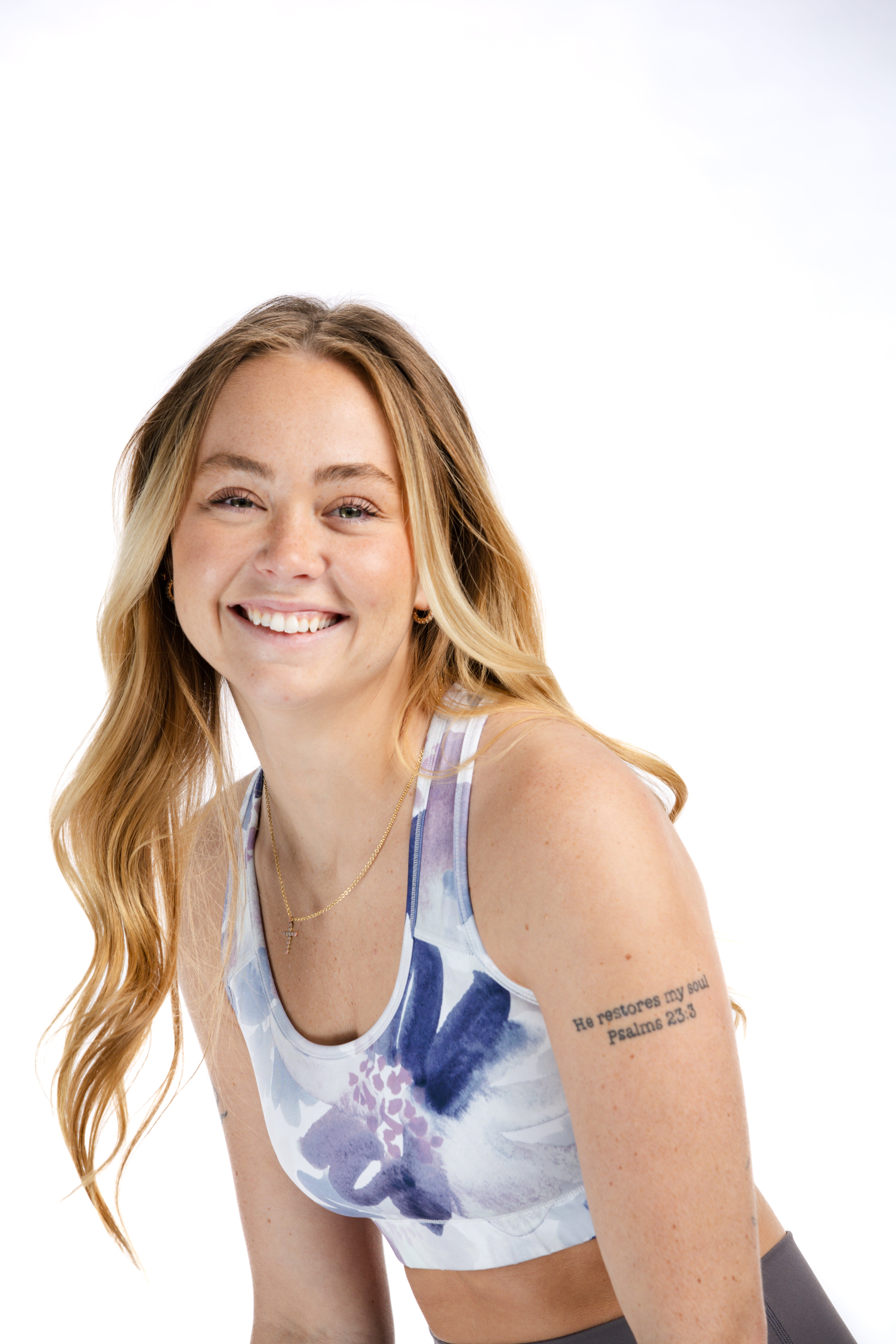 Empowered Sports Bra | Purple Floral
