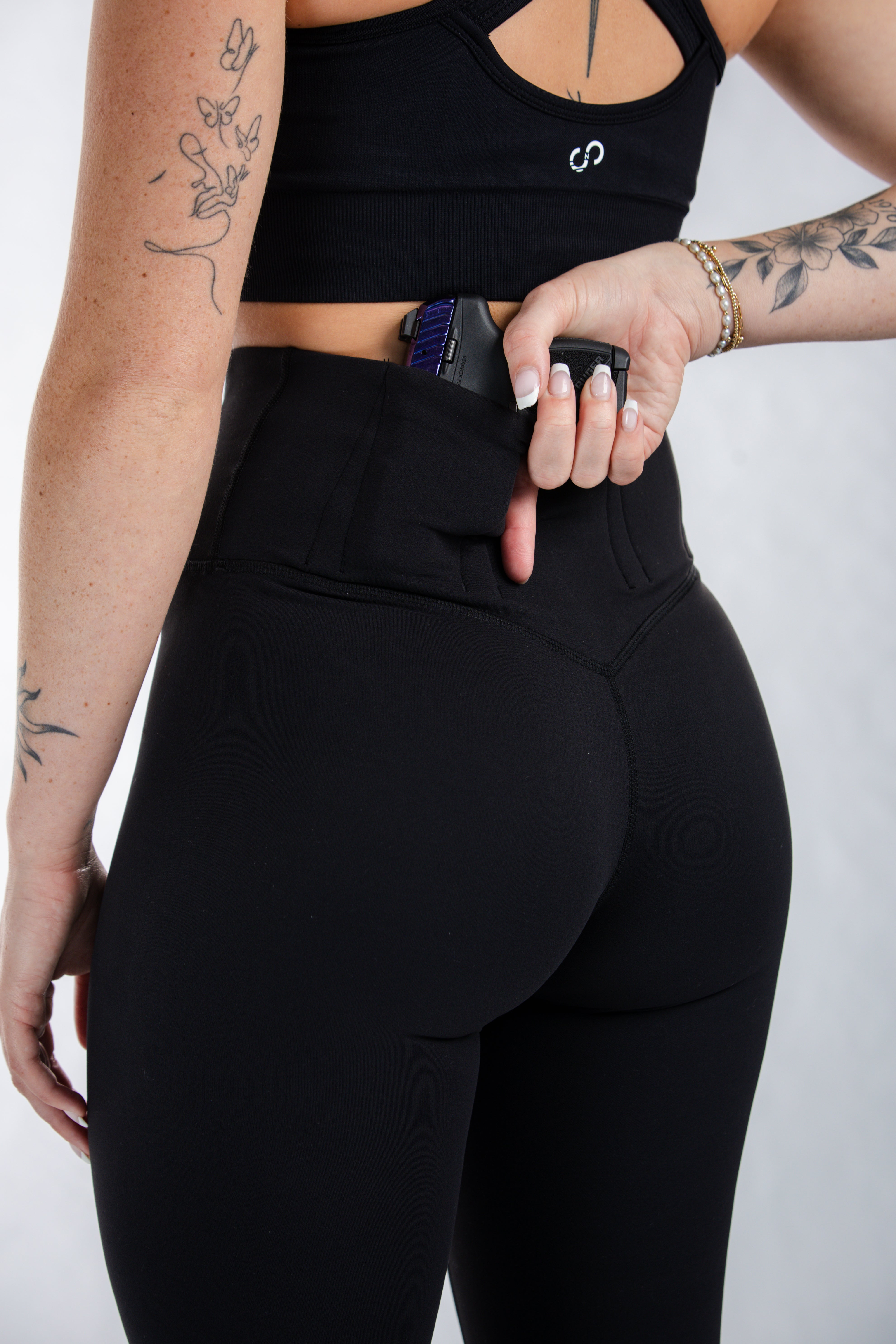 Concealed Carry Leggings Empowered | Black