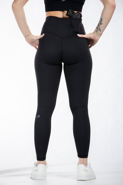 Concealed Carry Leggings Without Pockets | Black