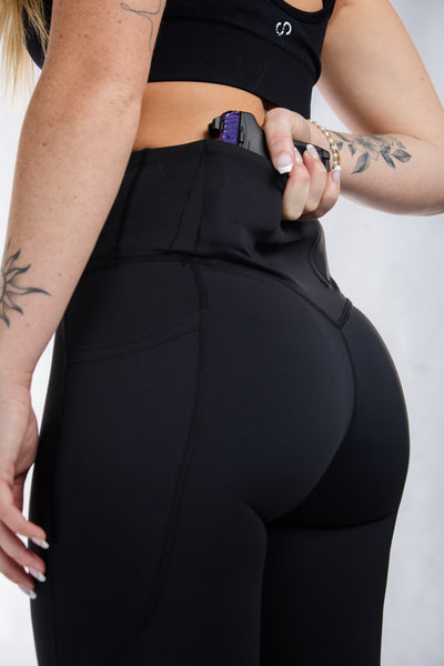 Concealed Carry Leggings Empowered With Pockets | Black