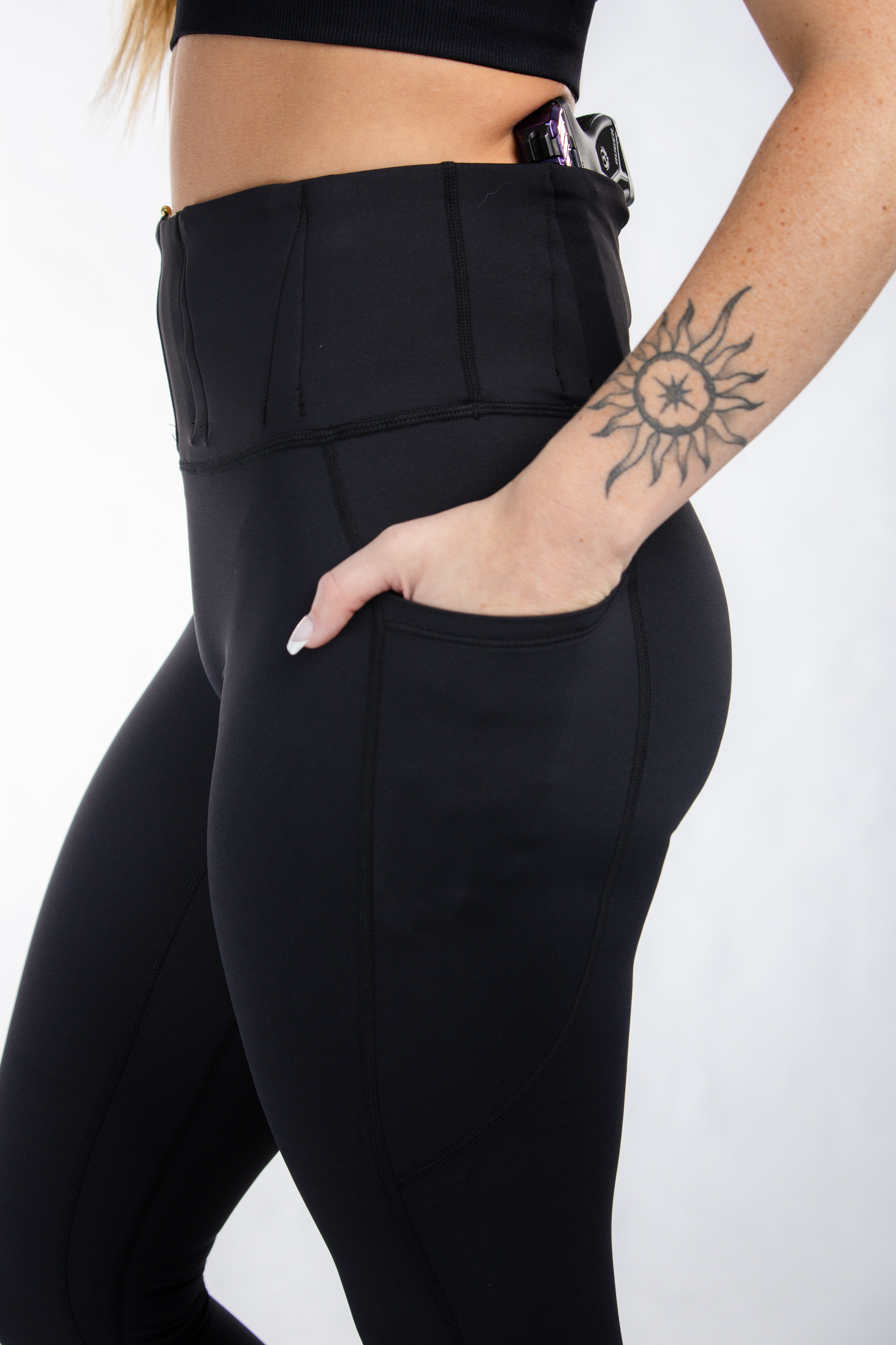Concealed Carry Leggings Empowered With Pockets | Black