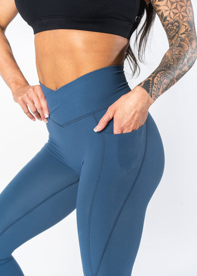 Booty Scrunch Leggings With Pockets | Blue