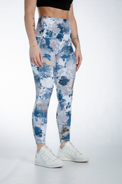 Empowered Leggings With Pockets | Blue/Tan