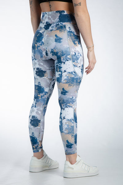 Empowered Leggings With Pockets | Blue/Tan