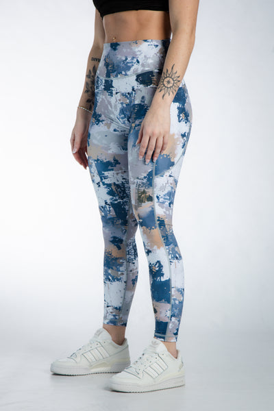 Empowered Leggings With Pockets | Blue/Tan