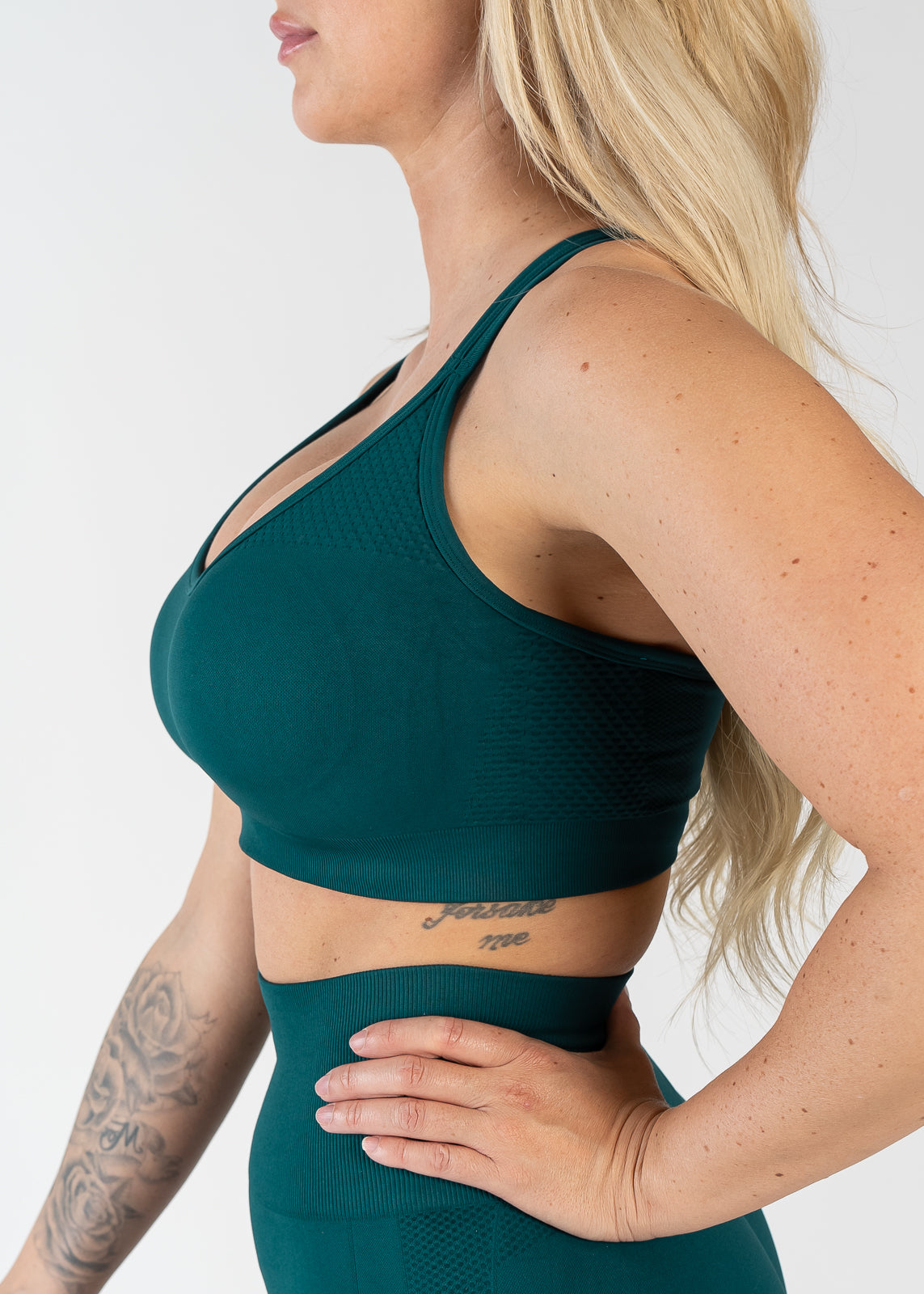 Seamless Strappy Sports Bra | Pine