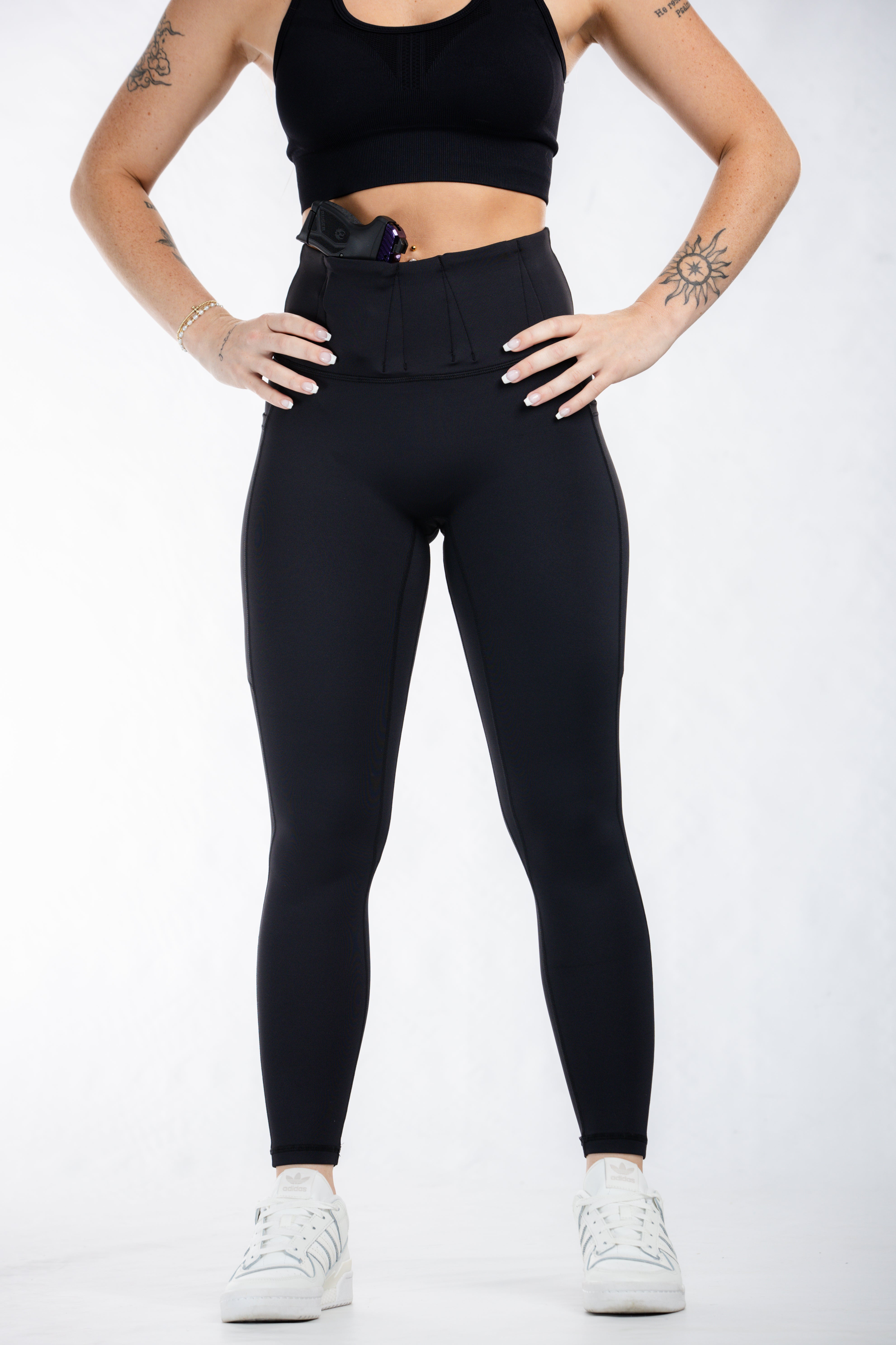 Concealed Carry Leggings Empowered With Pockets | Black