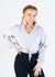 Women's 1/4 Zip Crop Ice Tie Dye Sweater Front View