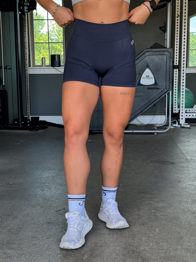 Seamless Shorts With Booty Scrunch | 4" Black