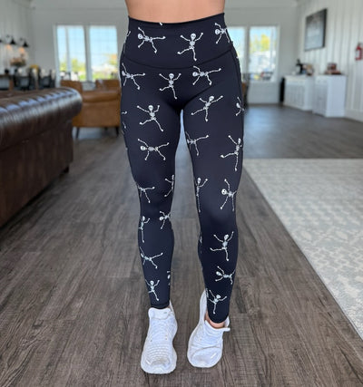 Empowered Leggings With Pockets | Black Skeletons