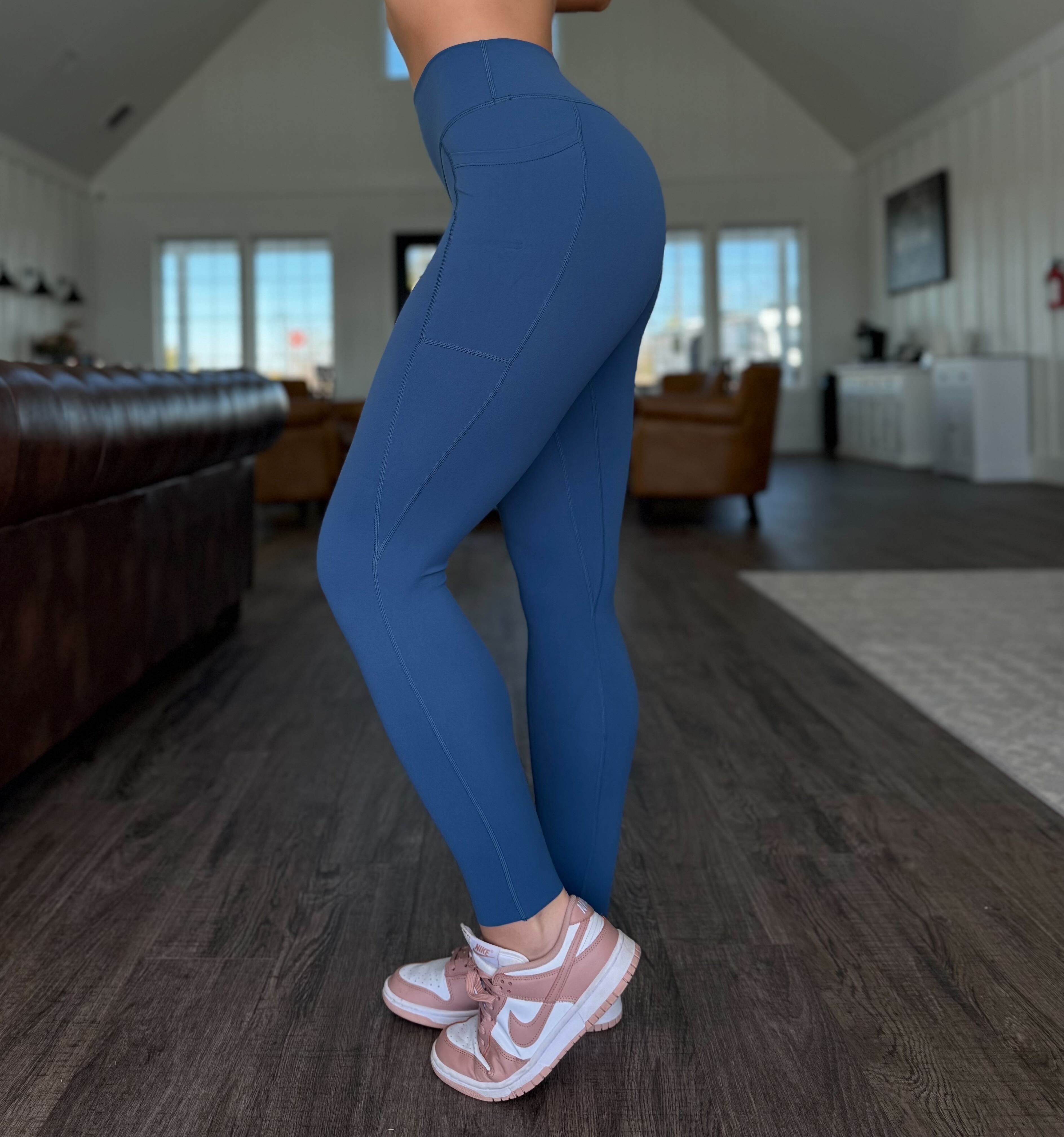 NKD Leggings With Pockets Mid Waist | Blueberry