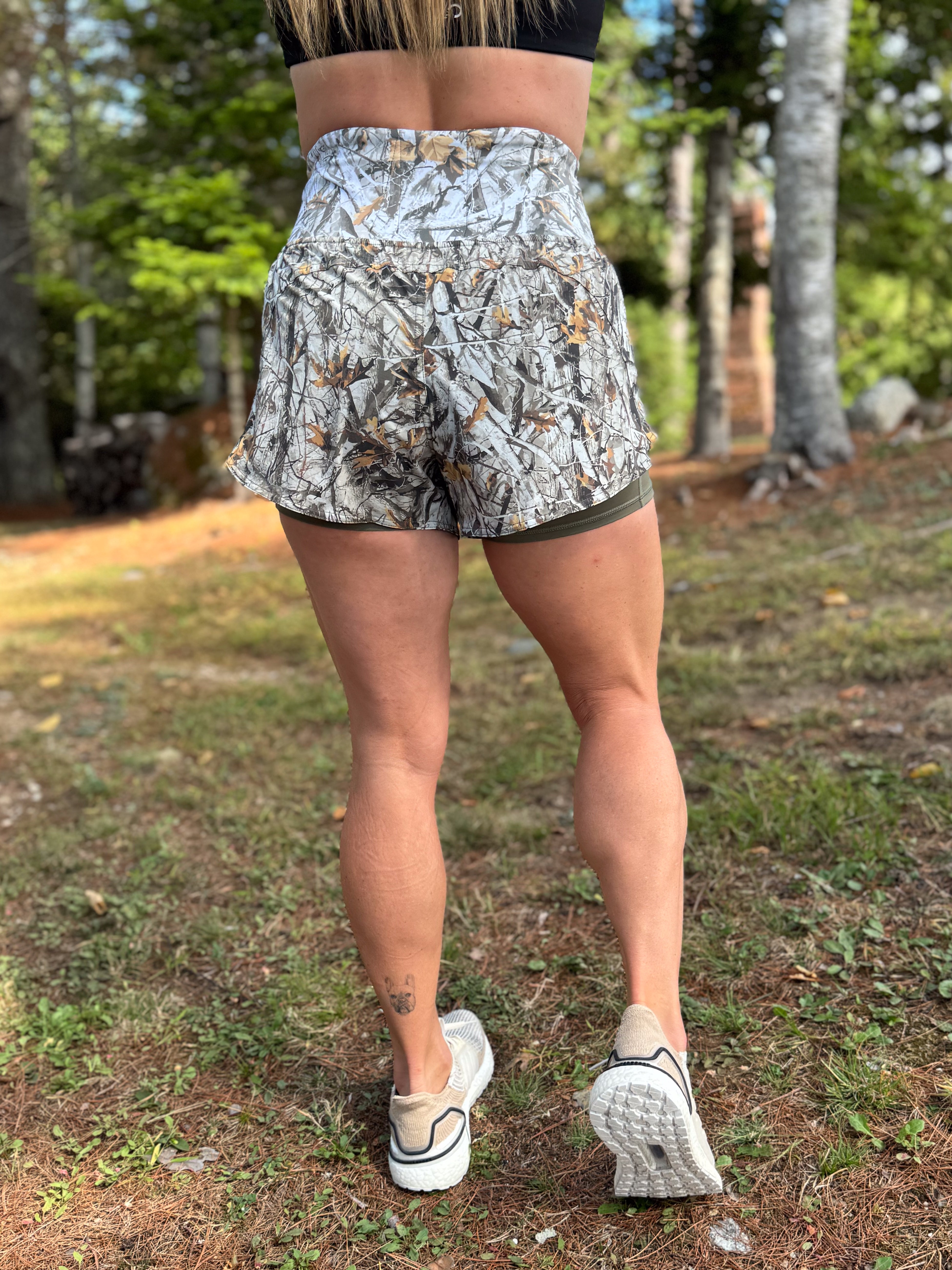 Concealed Carry Running Shorts With Pockets | Tree Camo