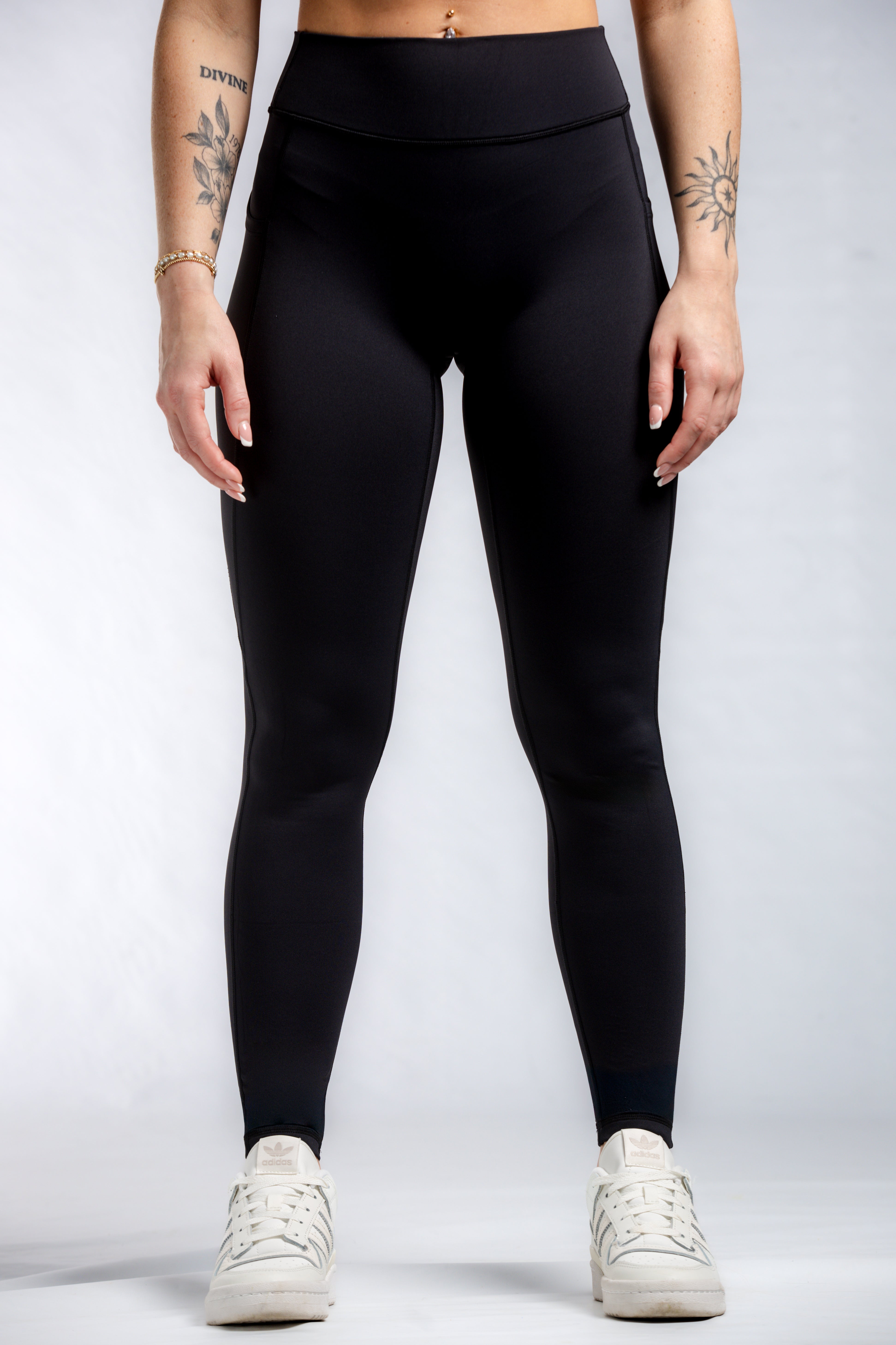 Executive Leggings With Pockets & Scrunch | Black