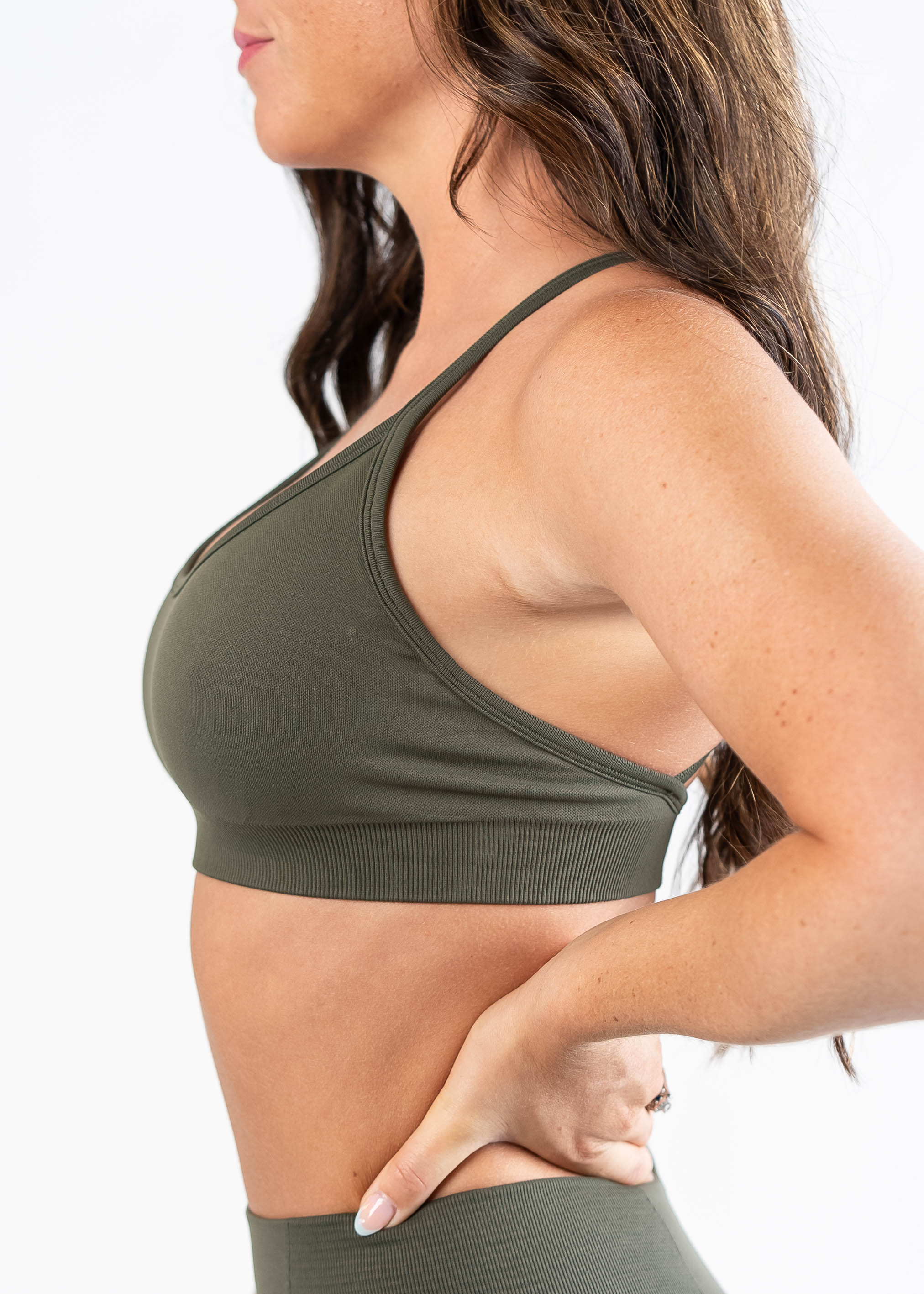 Sculpt Seamless Minimal Bra | OD Green