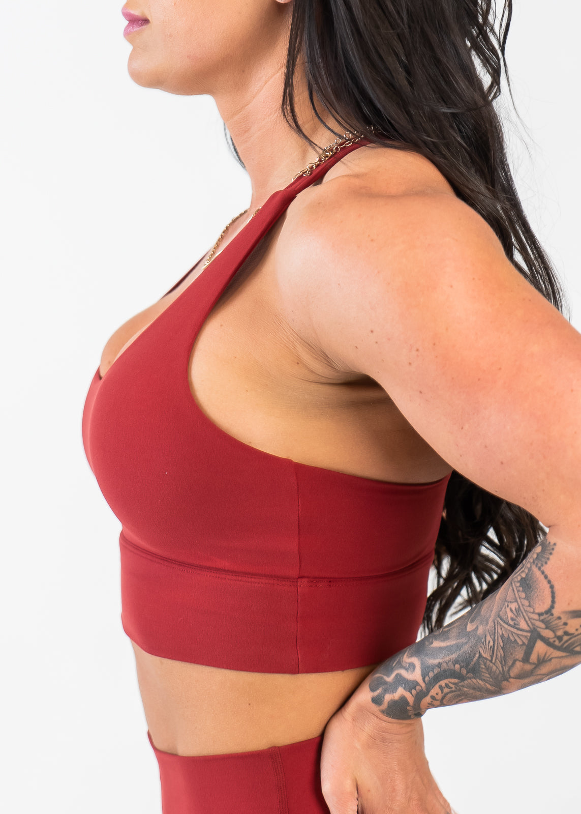 NKD Strappy Bra | Deep Red