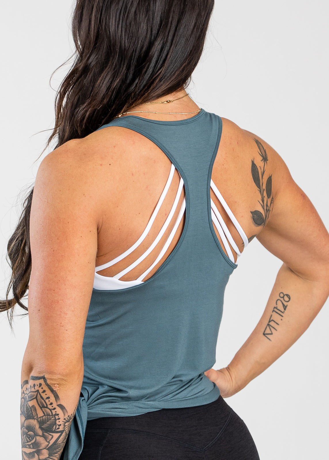 Side Tie Tank | Teal
