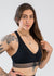 Mesh Bralette Sports Bra | Black