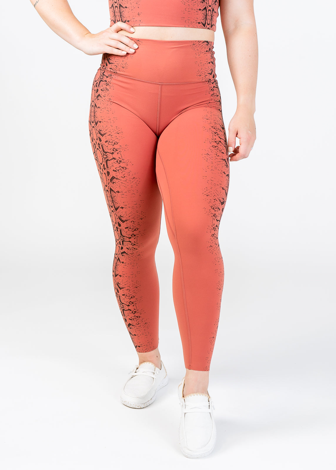 NKD Leggings | Orange Snakeskin