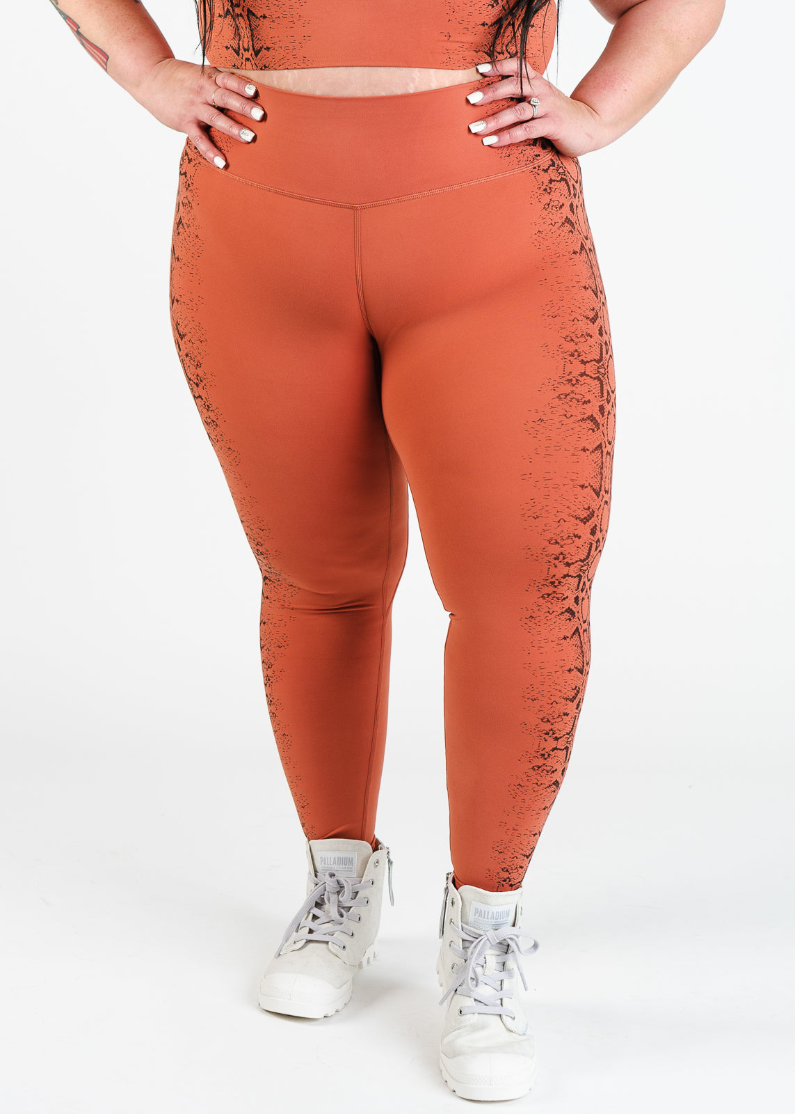 NKD Leggings | Orange Snakeskin