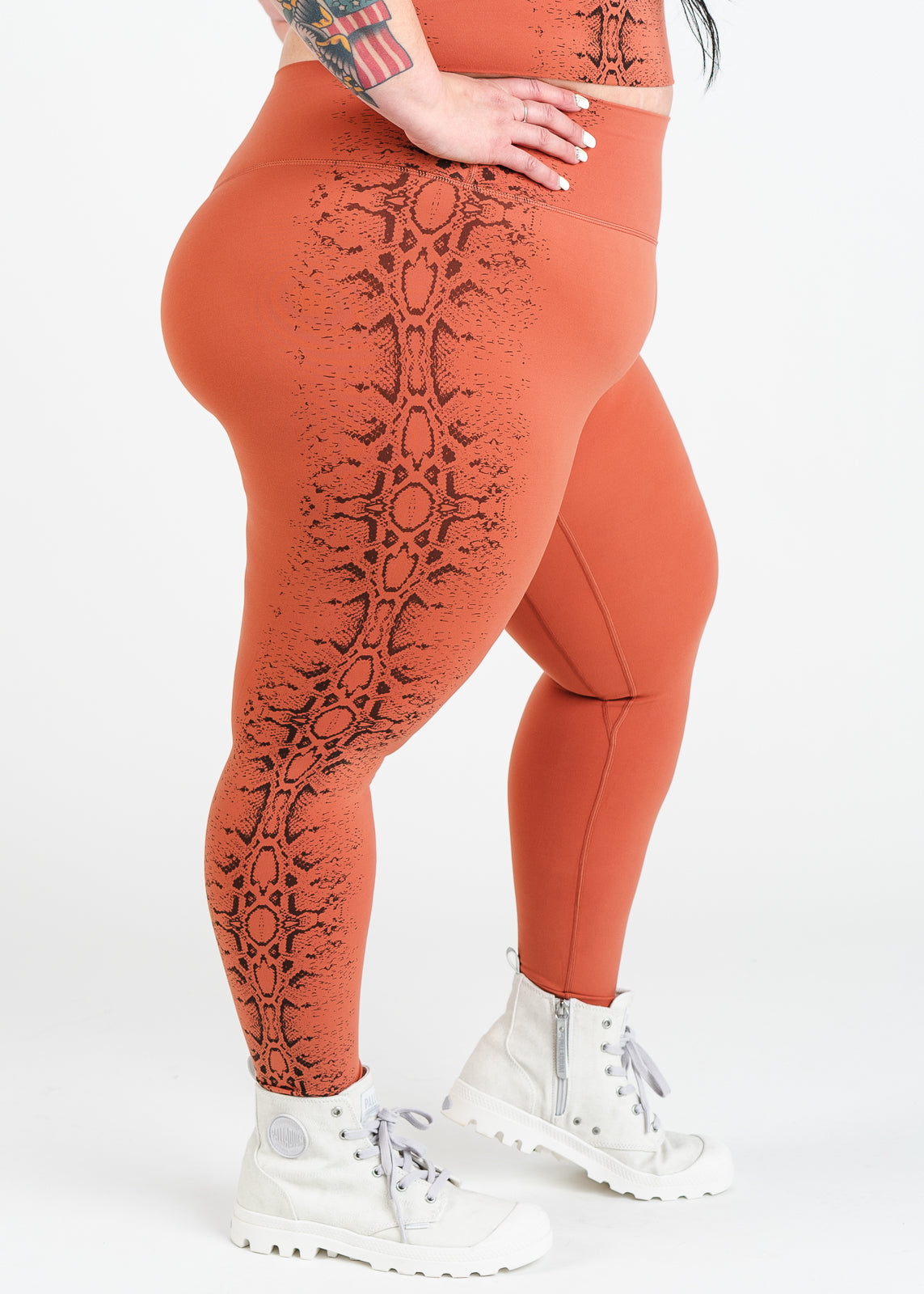NKD Leggings | Orange Snakeskin