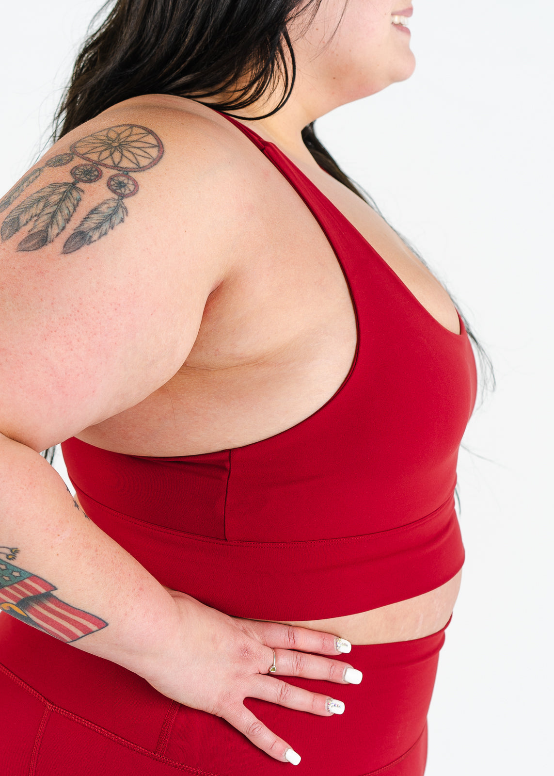 NKD Strappy Bra | Deep Red