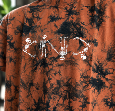 Oversized Tee | Bones Orange/Black