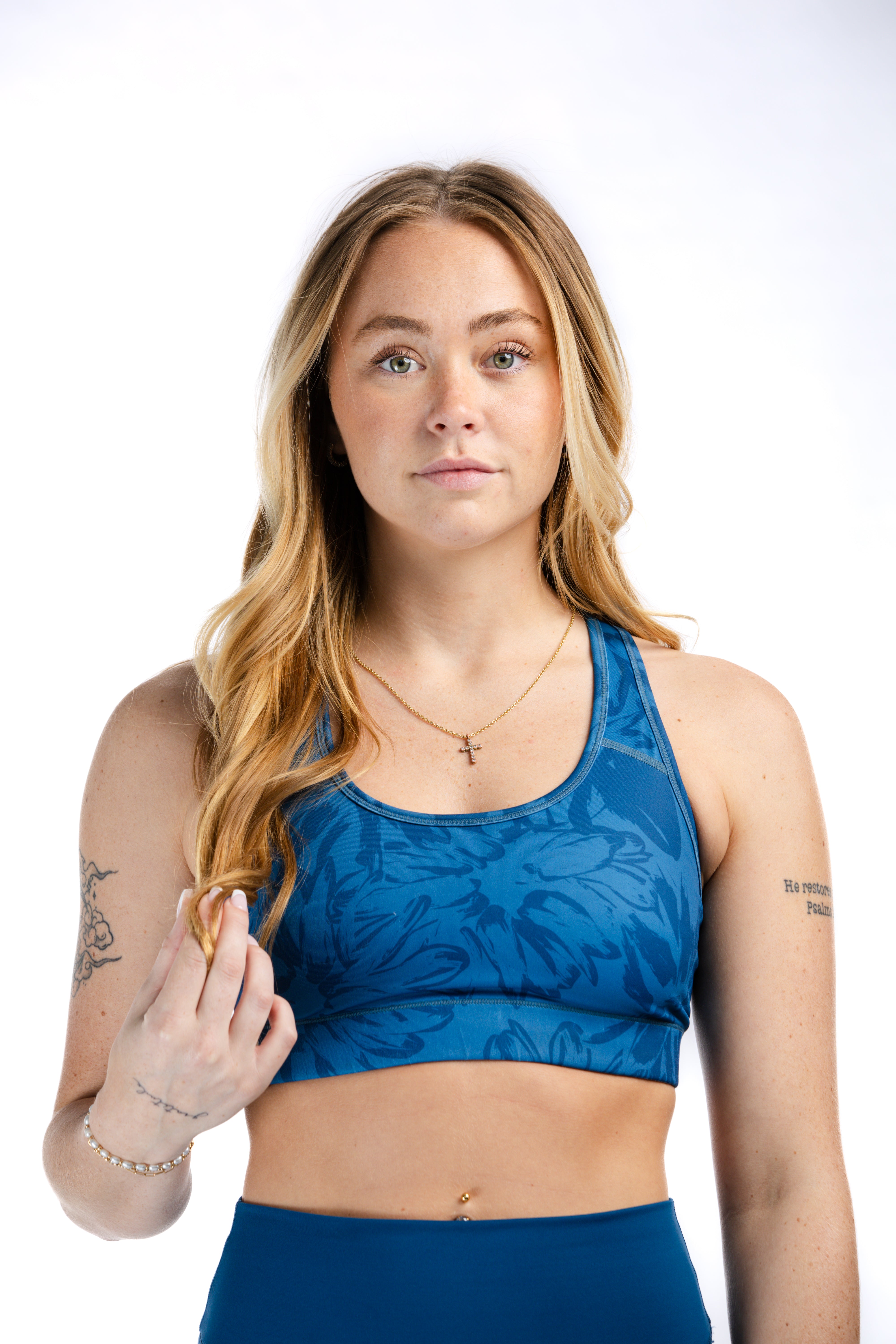 Empowered Sports Bra | Blue Floral