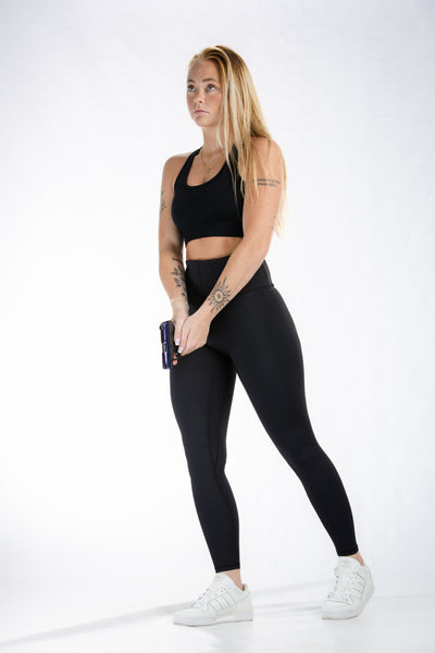 Concealed Carry Leggings Without Pockets | Black