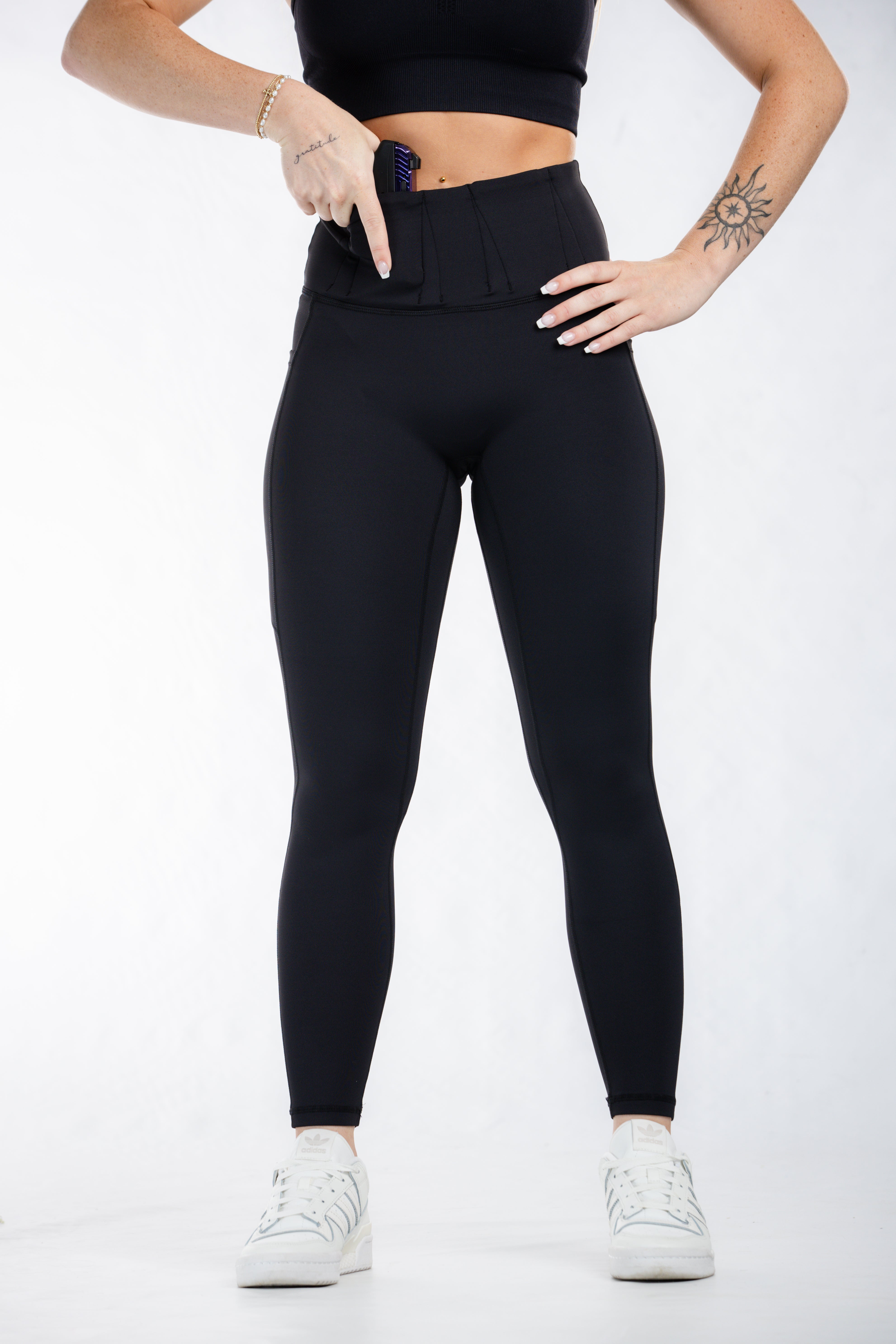 Concealed Carry Leggings Empowered With Pockets | Black
