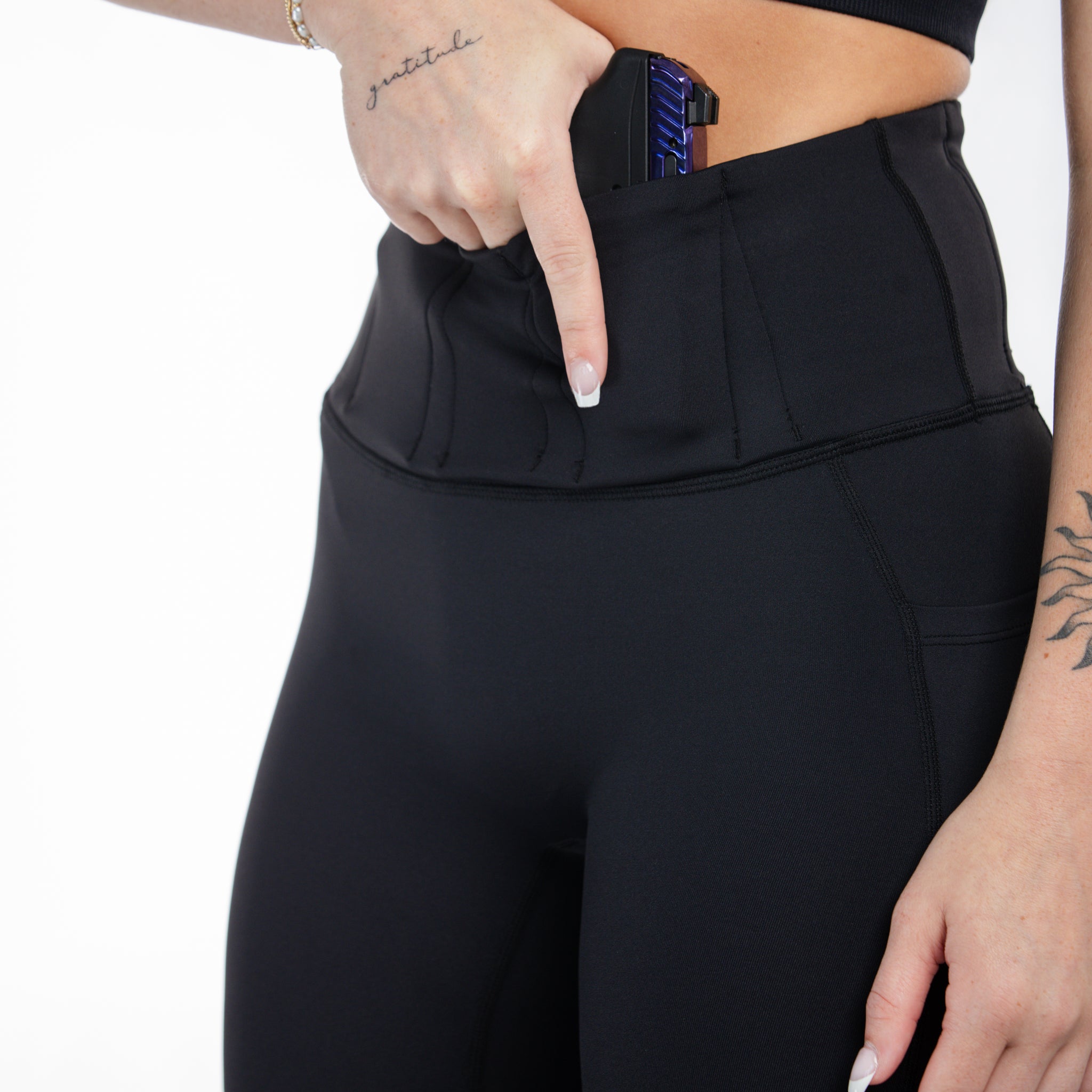 Concealed Carry Leggings Empowered With Pockets | Black