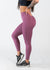 Chest Down Side View One Leg Up Wearing Empowered Leggings With Pockets | Berry