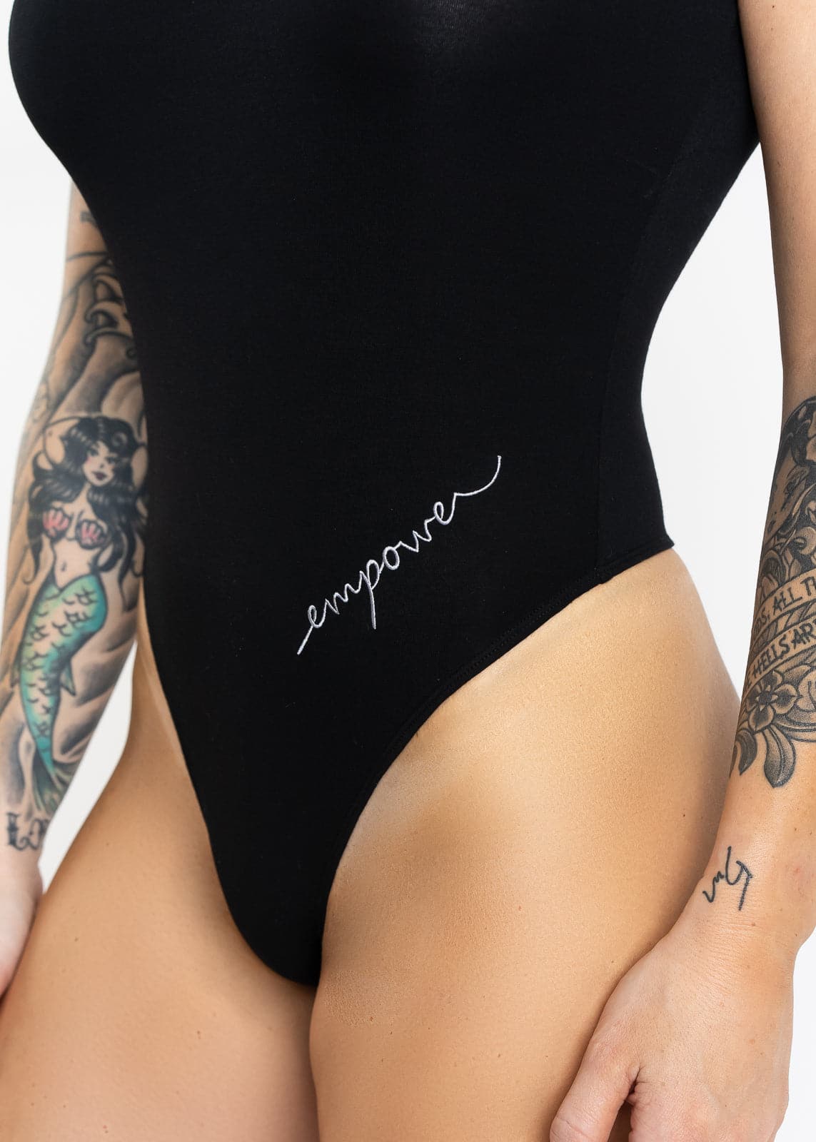 Empower Thong Bodysuit | Black