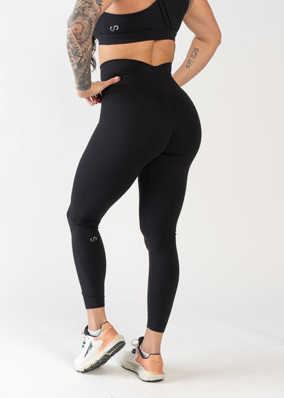 NKD Leggings With Criss Cross Waistband | Black