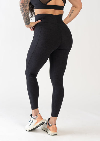 Dream Leggings With Criss Cross Waistband & Pockets | Black