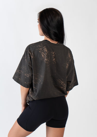 Oversized Tee | Bleached Faded Black