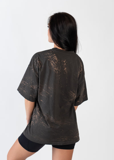 Oversized Tee | Bleached Faded Black